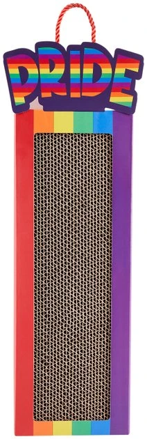 Frisco Pride Rainbow Hanging Cat Scratcher Toy with Catnip