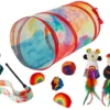 Frisco Pride Plush, Teaser, Ball, Tunnel Variety Pack Cat Toy with Catnip, 10 count -FRISCO Sales 331696 MAIN. SY630 V1649086619