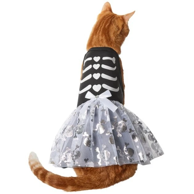 Frisco Silver Metallic Skull Dog & Cat Dress 5 Frisco Silver Metallic Skull Dog & Cat Dress - Image 3