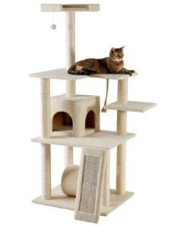 Frisco 62-in Faux Fur Cat Tree & Condo