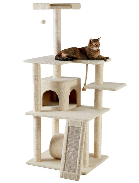 Frisco 62-in Faux Fur Cat Tree & Condo 2 Frisco 62-in Faux Fur Cat Tree & Condo