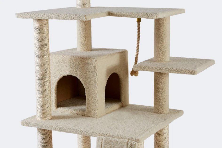 Frisco 62-in Faux Fur Cat Tree & Condo 4 Frisco 62-in Faux Fur Cat Tree & Condo - Image 3